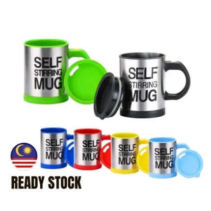 Self Stirring Mug Coffee Automatic Cup Stainless Steel Coffee Mixing Mug Cawan Kacau Automatik